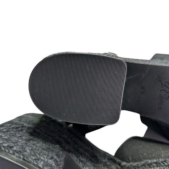 Jcrew NWT black  strap platform wedge espadrilles 6.5 - Picture 7 of 13